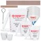 Complete Paint Mixing Kit - 12 Cups with Lids, Mixing Sticks, Paddles, Strainers - Epoxy Resin Measuring Cups, Plastic Paint Cup Containers for Automotive & Art Projects